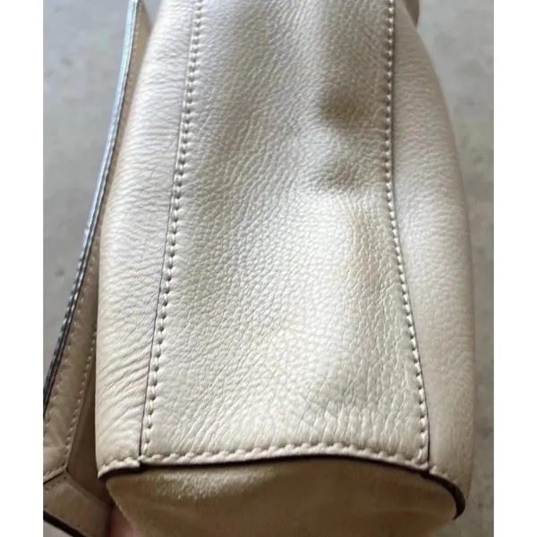 Kate Spade New York MAGNOLIA PARK LARGE LAUREL Tote Leather Bag Purse Cream - Image 10