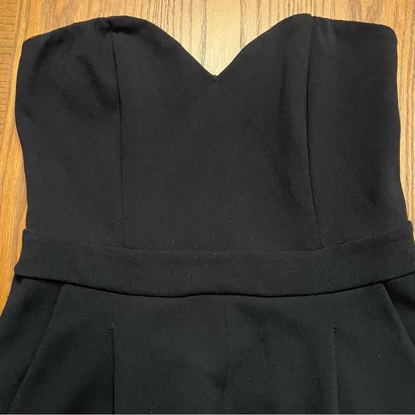 Express Strapless Sweetheart Neck Slant Pockets‎ Stretchy Jumpsuit Black Size 2 - Image 10