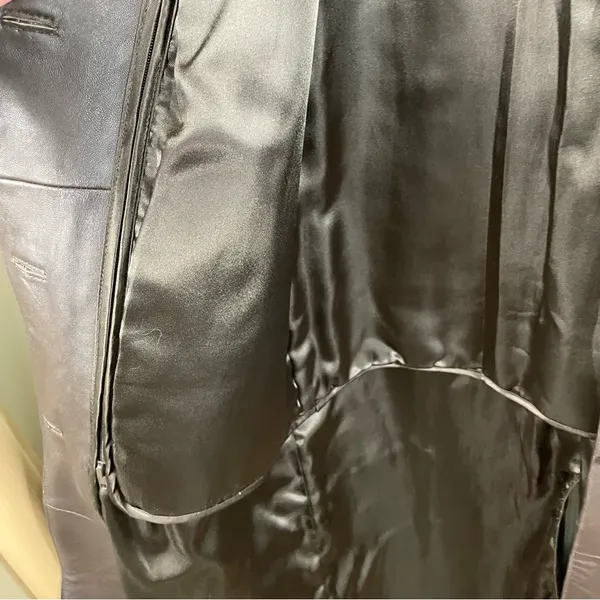 Vintage 90s Y2K Centigrade Leather Trench Coat Womens Size Medium Zip Out Lining - Image 10