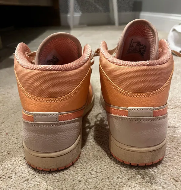 Jordan 1 Mid Apricot Orange (Women's) - Image 3
