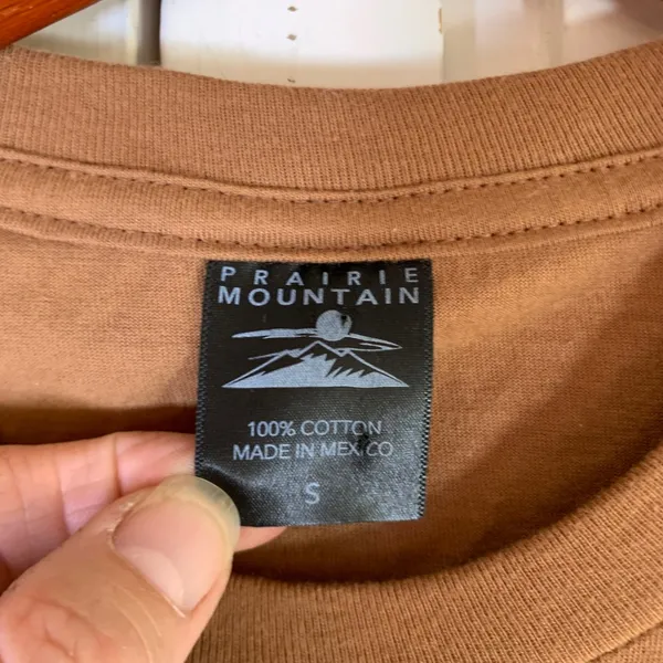 Prairie Mountain Montana Last Best Place Cowboy Graphic Tee Brown Small S - Image 2