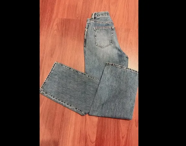 Uniqlo Wide Straight Jeans Womens 23 High Rise Relaxed Denim - Image 5