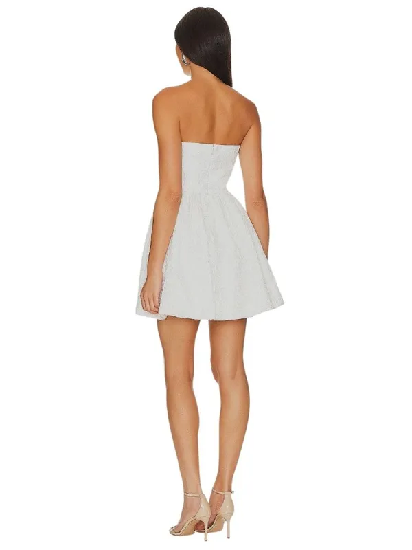 Amanda Uprichard Addison Dress in Ivory X-Small New Womens Mini Strapless - Image 2