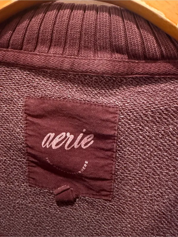 Aerie Down to Earth Funnel Collar Quarter Zip Lived in Sweatshirt - Image 5