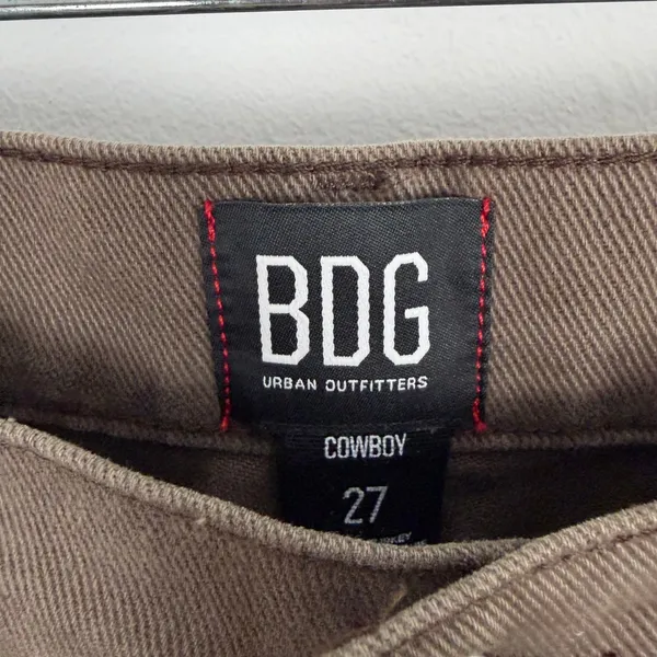BDG Urban Outfitters Cowboy Jeans Colorblock Brown High Rise Straight Size 27 - Image 6