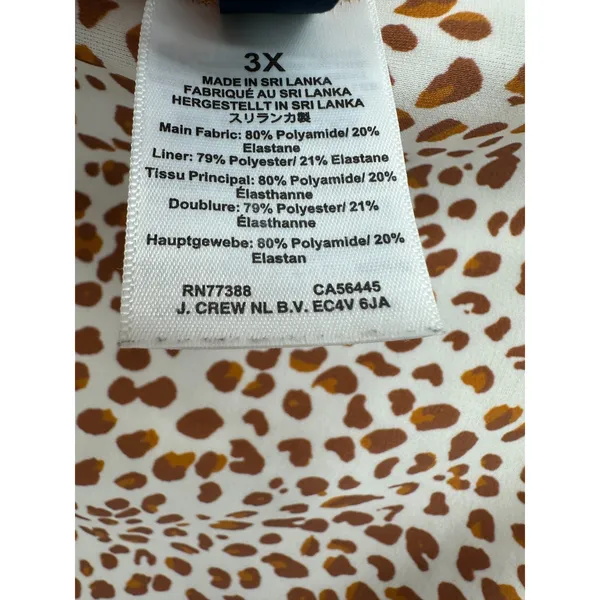 J. Crew Factory Womens Cheetah Printed high-waisted bikini‎ bottom Size 3X Swim - Image 6