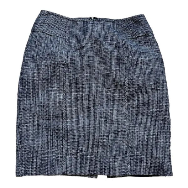 Banana Republic Classic Work Mini Skirt Size 0 Gray Tweed Back Slit Zipper - Image 2
