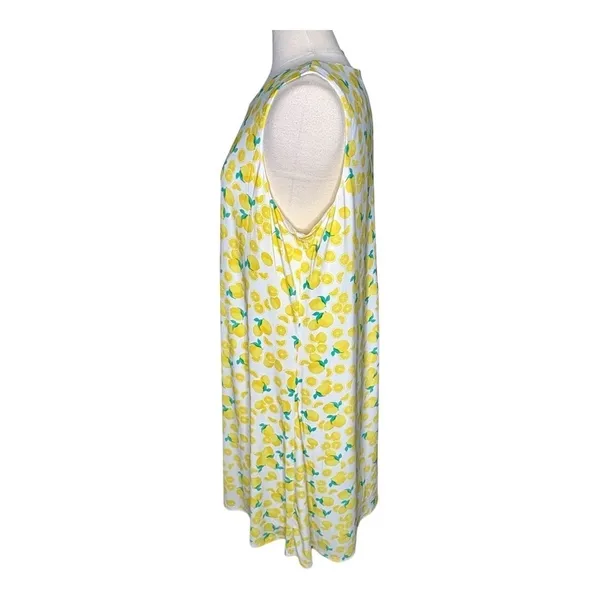 Pappagallo Shift Dress Womens XL Yellow‎ Lemon Print Sleeveless Summer Mini - Image 12