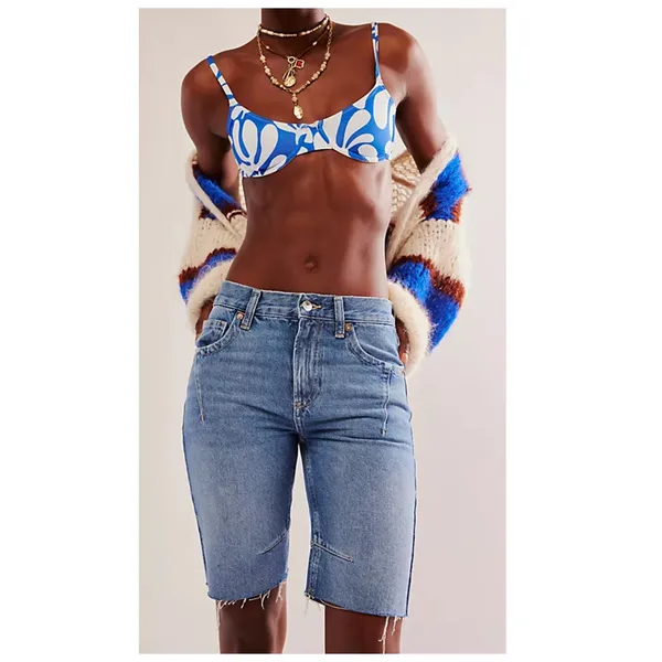 NWT Free People Ghost Town Long Denim Short Size 29 - Image 3