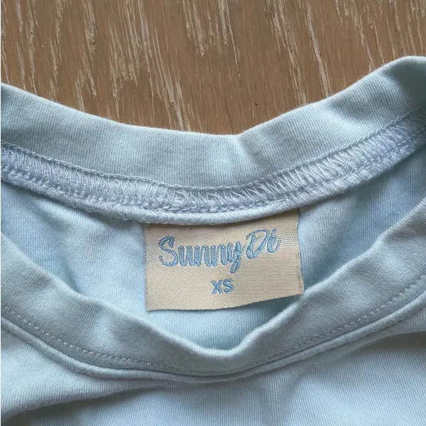 Sunny De Mini Baby Tee Size XS Light Blue - Image 3