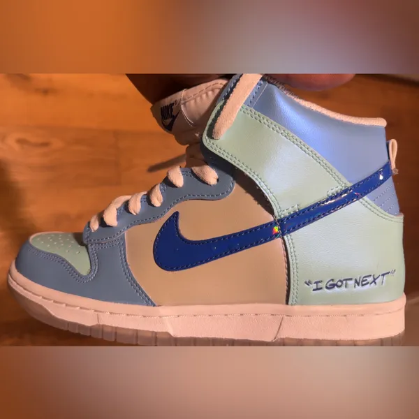 Nike‎ Dunk High Blue Mint Clean Streetwear Sneaker hightop 5.5Y W7 DV2206-400 - Image 9