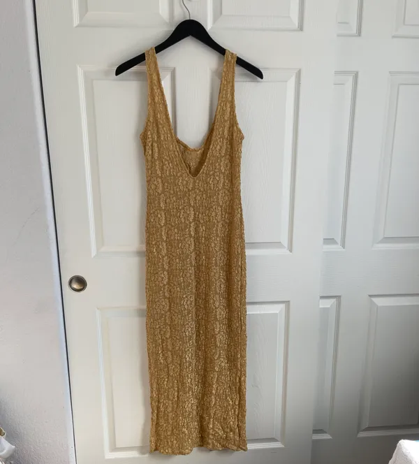 Victoria's Secret Vintage Maxi Slip dress Gold Label - Image 3