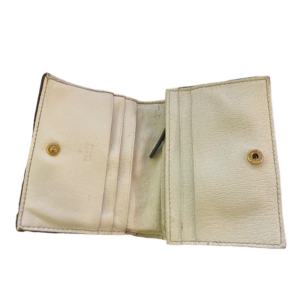Gucci Bee Cream Queen Margaret GG Leather Folding Wallet - Image 6