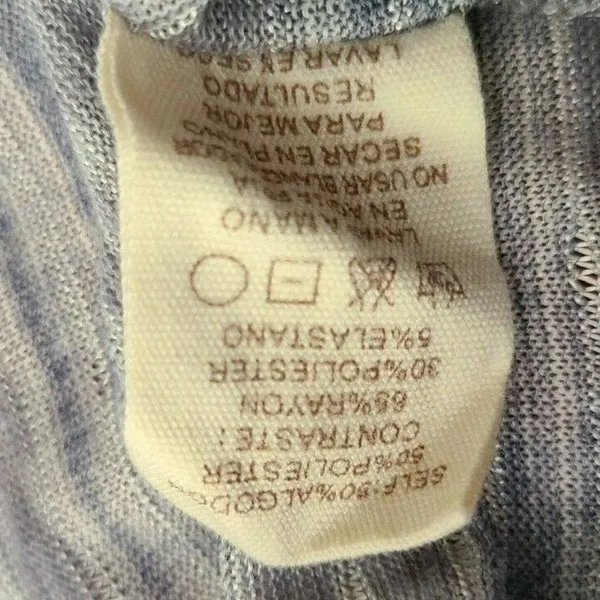 Hem and Thread Top Cotton Blend Silver Gray‎ Medium - Image 6