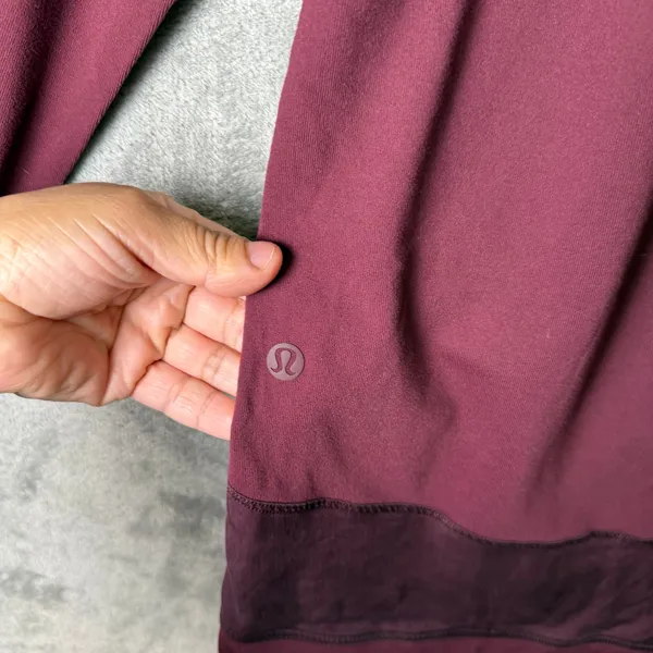 Lululemon Starting Place Hoodie Garnet Red Purple‎ 10 Athleisure Kangaroo Pocket - Image 4