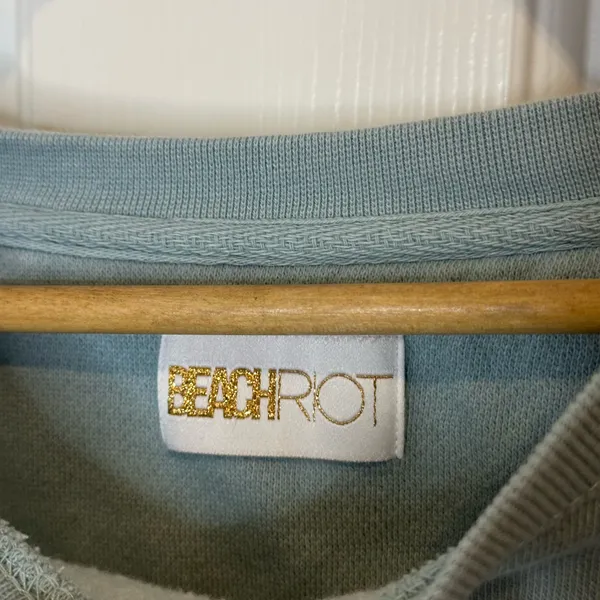Beach Riot Beach Club Surf Spray Blue Oversized Crewneck Sweatshirt - Image 5