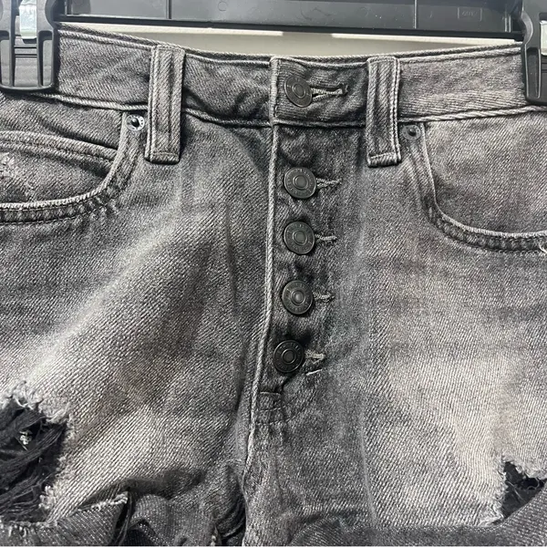 Free People We the Free Jean Shorts Button‎ Fly Distressed Women's Size 2… - Image 3