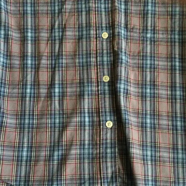 American Eagle Vintage Plaid Purple Button Down Shirt - Sz Medium - Image 6
