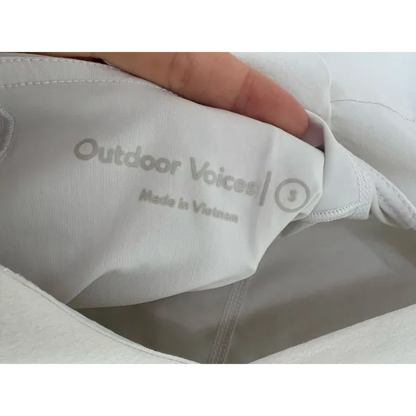 Outdoor Voices Cross Back Dress Size Small Built Shorts Off White Tennis Workout - Image 6