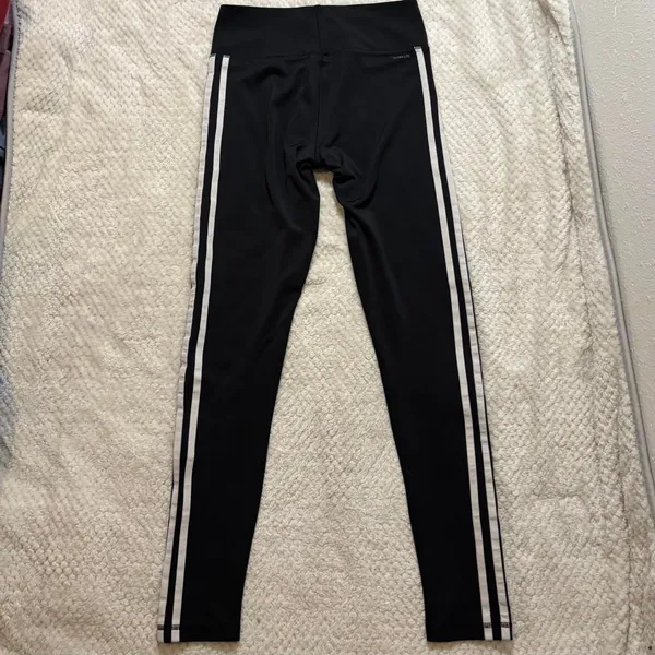 ADIDAS Climalite 3-Stripe Leggings — Black/White | S - Image 2