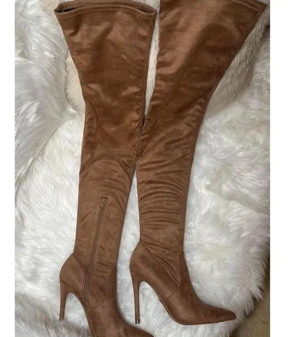 Forever 21 Brown Suede Tall Boots - Image 2