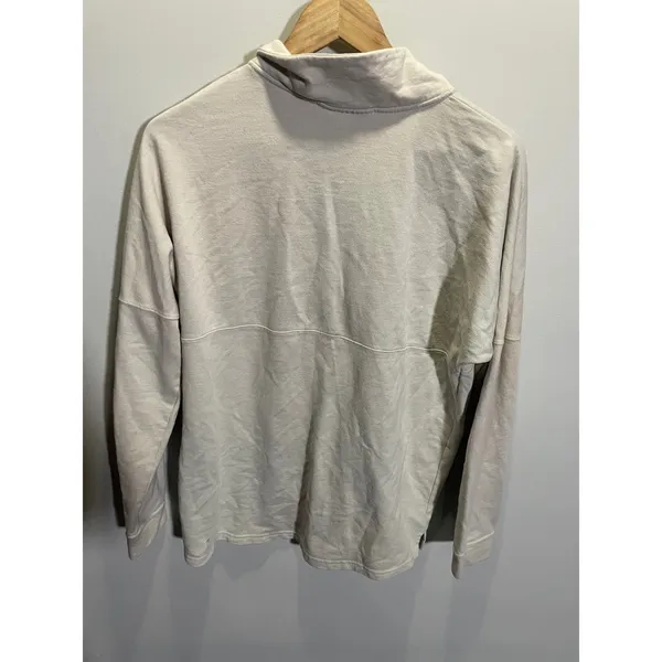 Holloway Womens Quarter Snap Pullover‎ Sweatshirt Gray Fleur De Lis Patch Large - Image 4