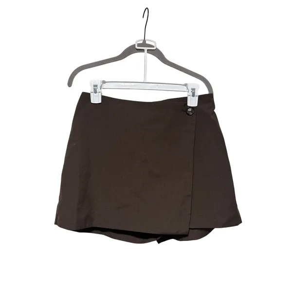 H&M Brown Skort Size 6 Women's Skort with Button Detail - Image 2