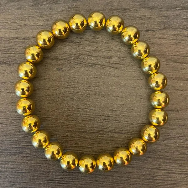 NWT Handcrafted Gold Beaded Bracelet - Image 3