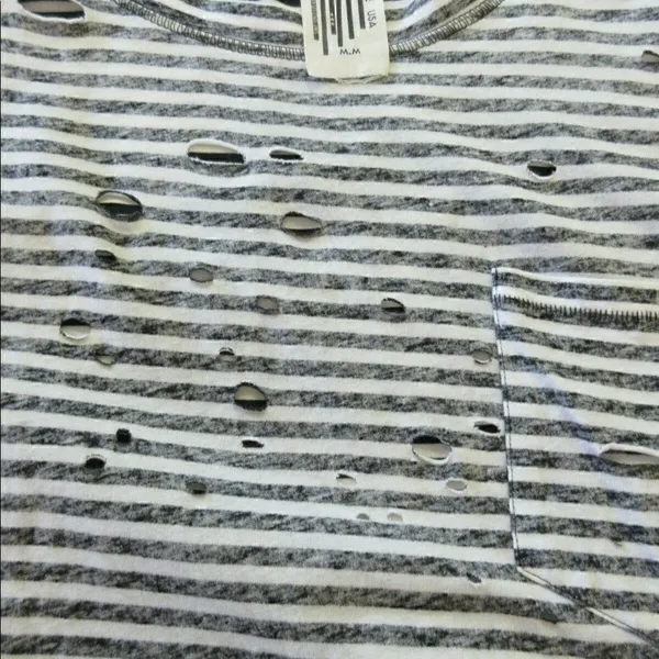 Free People distressed tee reverse print sz Med - Image 4