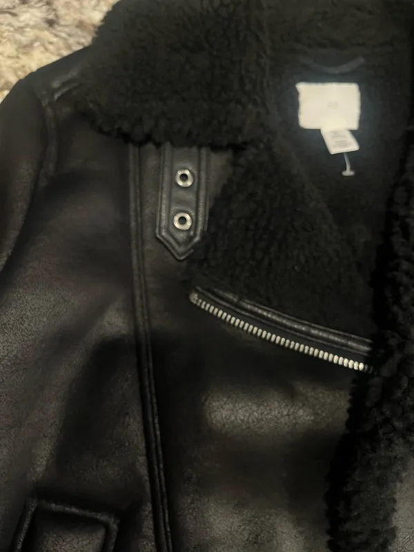 H&M Moto Jacket Black - Image 3