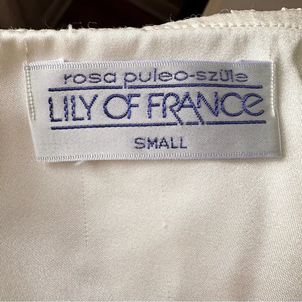 Vintage Lily of France Ivory Lace Bow Formal Jacket Small | Coquette‎ Romantic - Image 9