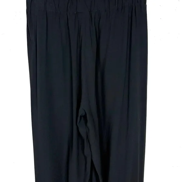 Sun68 Womens Viscose Wide Leg Drawstring Pants Black Relaxed Beach Size Medium - Image 13