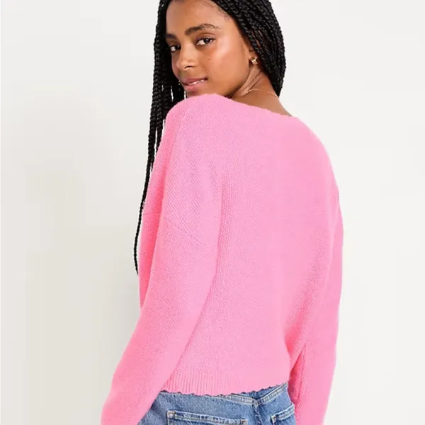Old Navy SoSoft Crew-Neck Bobble Heart Sweater - Image 2