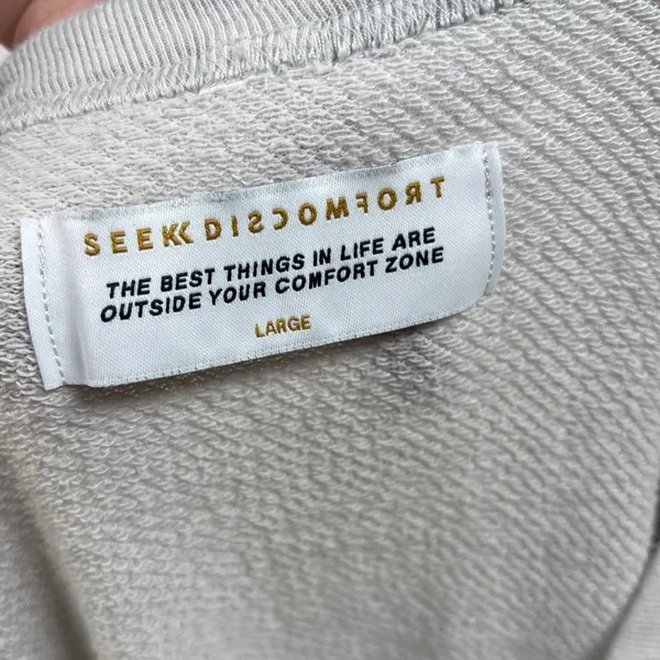 Seek Discomfort Peace Seeker Graphic‎ Print Pullover Crewneck Sweatshirt - Image 7