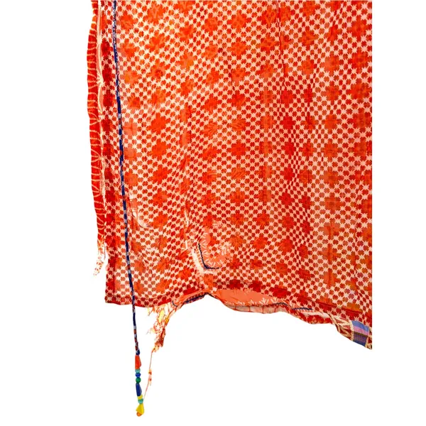 Tanvi Kedia Anthropologie Patchwork Beaded Maxi Dress Orange Red Size M AS IS - Image 10