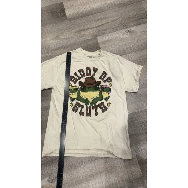 Cowboy T-shirt Spencers Graphic SZ M Giddy Up Funny , Frogs, Humor - Image 4