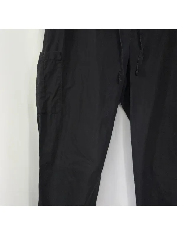Old Navy Black Cargo Jogger Pants Women’s Medium Drawstring Elastic Waist Casual - Image 3
