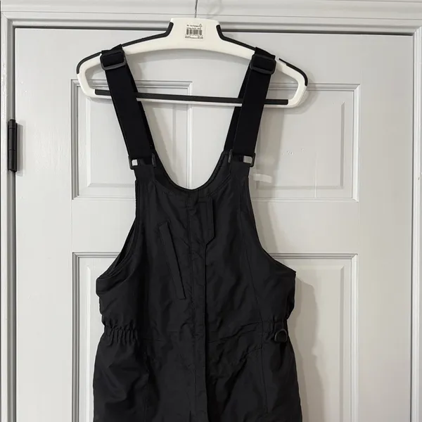 Ski Gear Sno Tex Womens Ski Pants Overalls Snow Bib Black Nylon Size Medium - Image 2