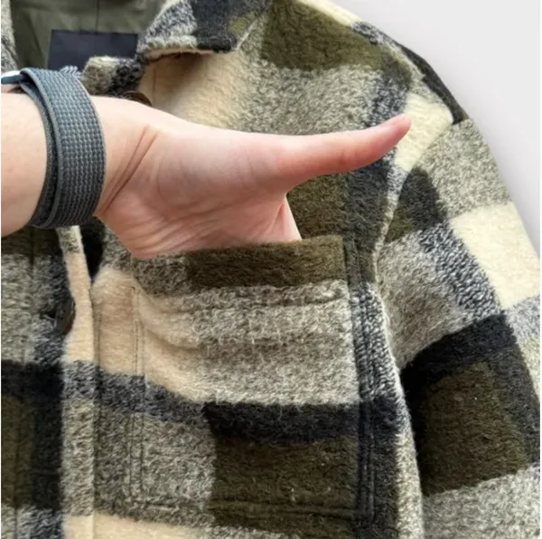 Madewell Belrose Plaid Wool Blend Shirt Jacket - Image 4