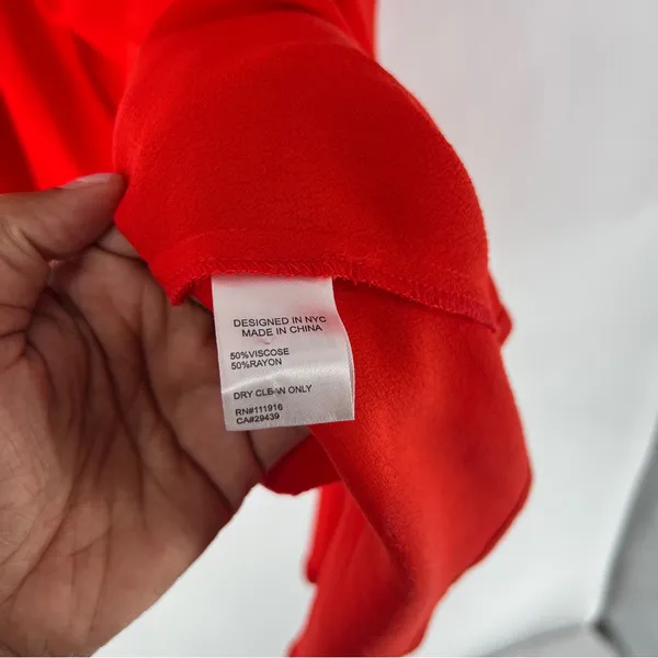 Yumi Kim Over The Edge Dress Vibrant Red Tie Front‎ Cutout Mini Size XS - Image 9