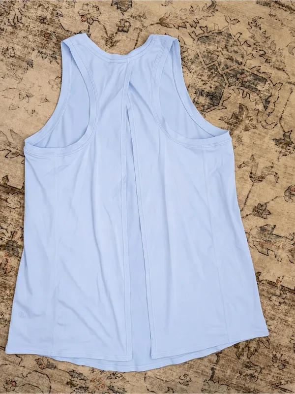 lululemon athletica Pale Blue Tie-Back Racer Tank - Image 4