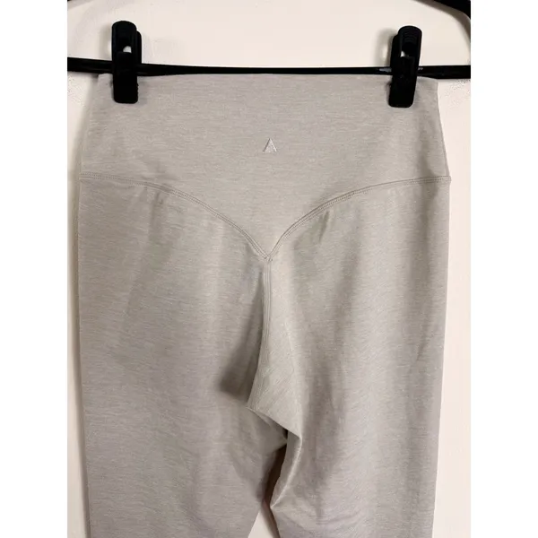Vitality Women High Rise Heathered Taupe V-Back Leggings Size Medium - Image 4