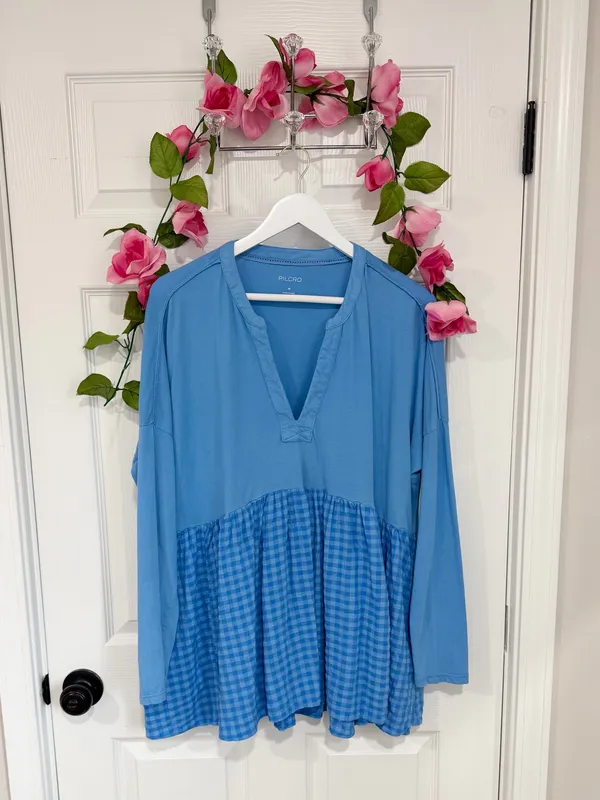 Anthropologie Pilcro Long Sleeve Babydoll Top - Image 3