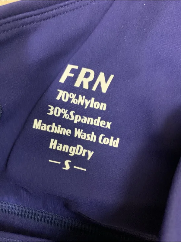 FRN Cobalt Blue Racerback Wrap Sports Bra Workout Gym Yoga Athleisure S - Image 3