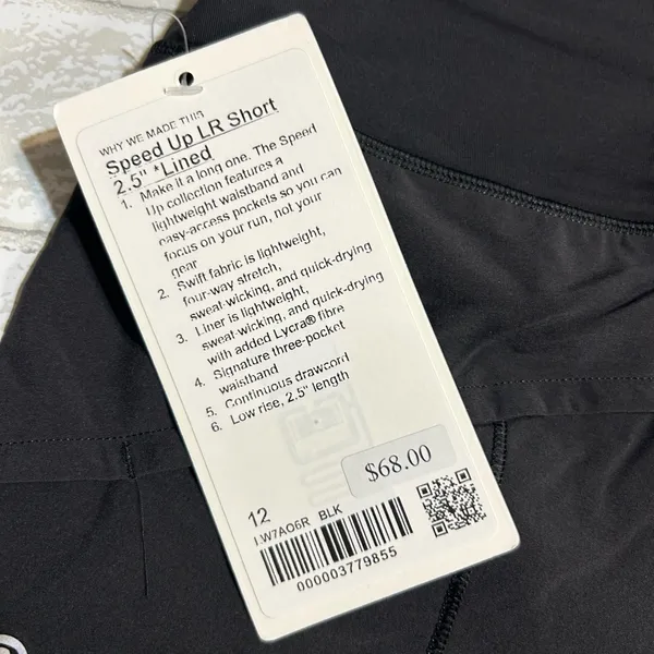 Lululemon Speed Up Shorts 2.5 inch Black Size 12 - Image 5