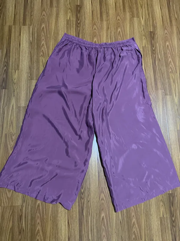 Athleta Calm Cool Pant Satin Silky Soft High Rise Wide Leg Pink Pants Size 3X. - Image 3