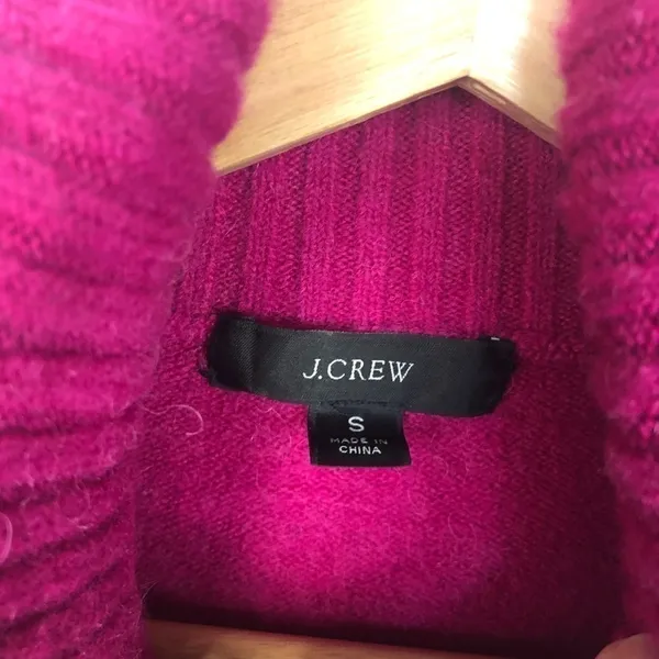 J.‎ Crew Hot Pink Turtleneck Super Soft Pullover Sweater S - Image 4