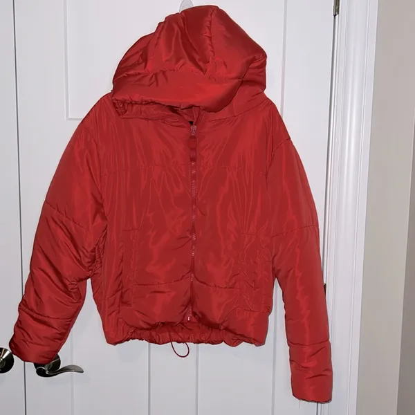 Vici Stay Awhile Pocketed Hooded Puffer Jacket - Red - Image 3