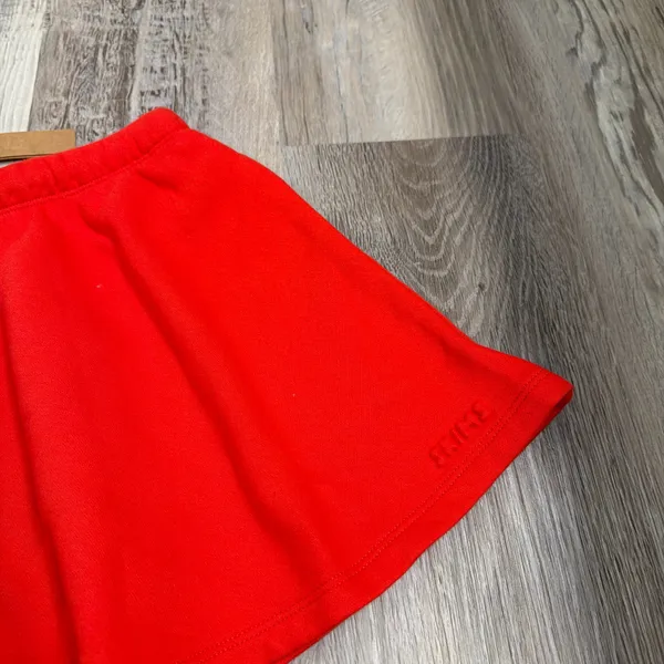 SKIMS Cotton fleece Mini Skirt Ruby Red Size Small - Image 2