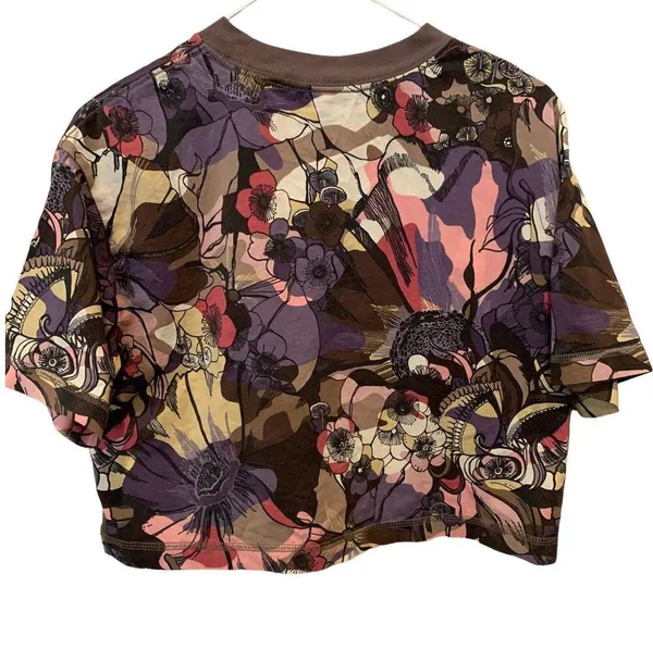 NIKE Femme Patterned Crop Top Size Medium - Image 3
